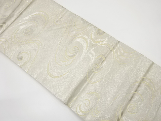 観世水模様織り出し名古屋帯